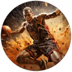 Essbares Papier Basketballspieler 19,5 cm