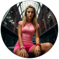 Essbares Papier Tennisspielerin sitzend 19,5 cm