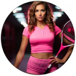 Essbarer Papier-Tennisspieler/in, 19,5 cm groß