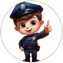 essbares Papier Polizist 19,5 cm