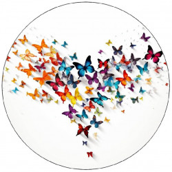 Essbares Schmetterlingsherz aus Papier, 19,5 cm