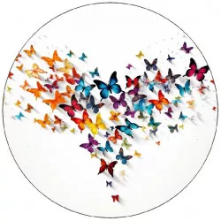 Essbares Schmetterlingsherz aus Papier, 19,5 cm