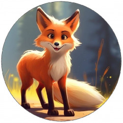 Essbares Papier stehender Fuchs 19,5 cm