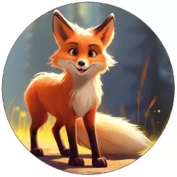 Essbares Papier stehender Fuchs 19,5 cm