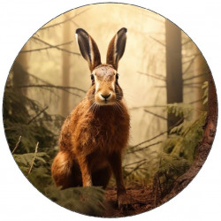 Essbares Papier Kaninchen im Wald 19,5 cm