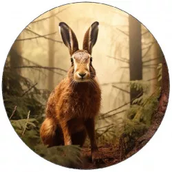 Essbares Papier Kaninchen im Wald 19,5 cm