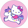 Essbares Papier Hello Kitty auf Einhorn 19,5 cm