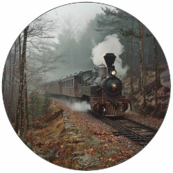 Essbares Papier Zug im Wald 19,5 cm