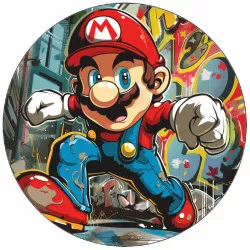 Essbares Papier Super Mario in den Straßen 19,5 cm