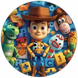 Essbares Papier Toy Story Woody und Spielzeuge 19,5 cm