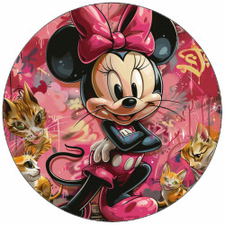 Essbares Papier Minnie und Katzen 19,5 cm