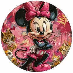 Essbares Papier Minnie und Katzen 19,5 cm