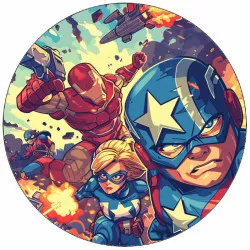 Essbares Papier Avengers Helden 19,5 cm