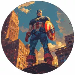 Essbares Papier Captain America 19,5 cm