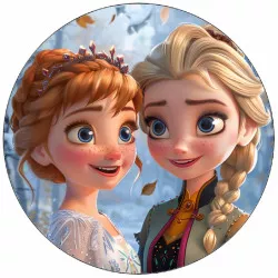 Essbares Papier Anna und Elsa-01 19,5 cm