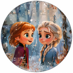 Essbares Papier Anna und Elsa-03 19,5 cm