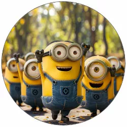 Essbares Papier jubelnde Minions 19,5 cm