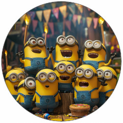 Essbares Papier Minions zur Feier 19,5 cm