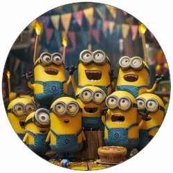 Essbares Papier Minions zur Feier 19,5 cm