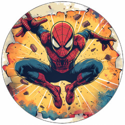 Essbares Papier springender Spider-Man 19,5 cm