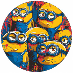 Essbares Papier traurige Minions 19,5 cm