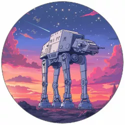 Essbares Papier Star Wars AT-AT Walker dunkler Hintergrund 19,5 cm