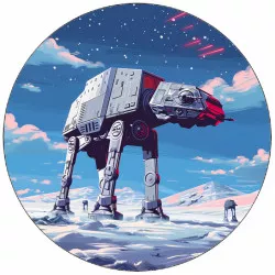 Essbares Papier Star Wars AT-AT Walker helles Hintergrund 19,5 cm