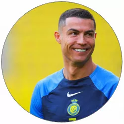 Essbares Papier Cristiano Ronaldo beim Spiel 19,5 cm
