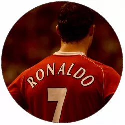 Essbares Papier Cristiano Ronaldo von hinten 19,5 cm