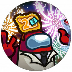 Essbares Papier Among Us Feuerwerk 19,5 cm