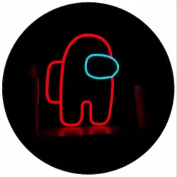 Essbares Papier Among Us Neon 19,5 cm
