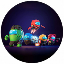 Essbares Papier Among Us im Kampf 19,5 cm