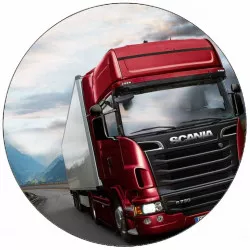 essbares Papier-Lkw am Leitplanke 19,5 cm