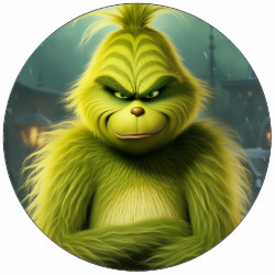 Essbares Papier Grinch verärgert 19,5 cm
