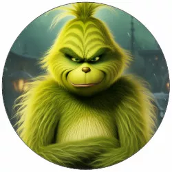Essbares Papier Grinch verärgert 19,5 cm