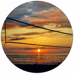 Essbares Papier Volleyballnetz beim Sonnenuntergang 19,5 cm
