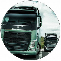 Essbares Papier LKW Volvo grün 19,5 cm