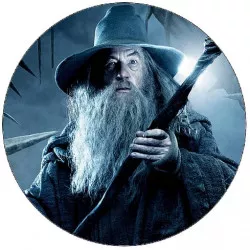 essbares Papier Der Herr der Ringe Gandalf mit Stab 19,5 cm