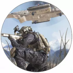 Essbares Papier Call of Duty sitzender Mann 19,5 cm