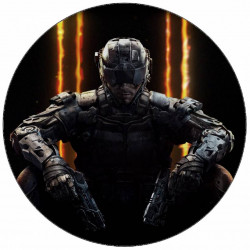 Essbares Papier Call of Duty Mann mit Waffen 19,5 cm