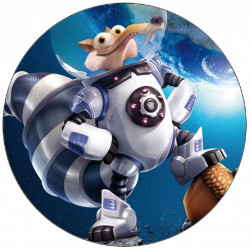 Essbares Papier Die Eiszeit Eichhörnchen im Weltraum 19,5 cm