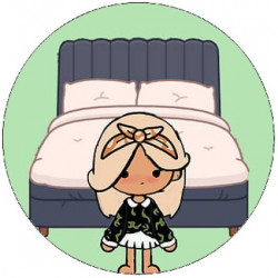 essbares Toca-Boca-Papier Mädchen am Bett 19,5 cm