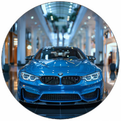 essbares Papier BMW blau vorn 19,5 cm