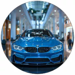 Essbares Papier BMW, blau, Vorderseite, 19,5 cm
