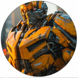 Essbares Papier Transformers gelber Roboter 19,5 cm