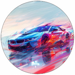 Essbares Papier Rennwagen 19,5 cm