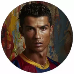 Essbares Papier Cristiano Ronaldo im Barcelona-Trikot 19,5 cm
