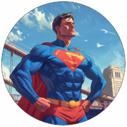 Essbares Papier Superman mit den Händen nach außen 19,5 cm