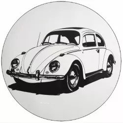 Essbares Papier Volkswagen Beatle weiß 19,5 cm