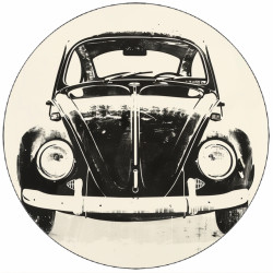 Essbares Papier Volkswagen Beetle schwarz 19,5 cm